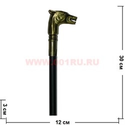 Трость с кинжалом внутри "злой волк" цвет бронза - фото 78414