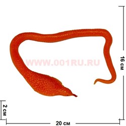 Змея силиконовая 100 см цвета миксом (растягивается) 10 шт/упаковка - фото 79473