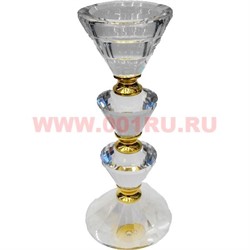 Подсвечник стеклянный 16,5 см из 4 частей - фото 79638