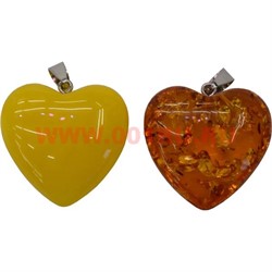 Сердца из янтаря (пластмассовые) 3,2х3,5 см - фото 79890