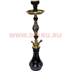 Кальян металлический (9211) средний 57 см на 1 трубку (металл и стекло) - фото 80227