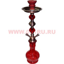 Кальян на 2 трубки (1583R) 49 см (металл и стекло) 12 шт/кор, цвета в ассортименте - фото 80301