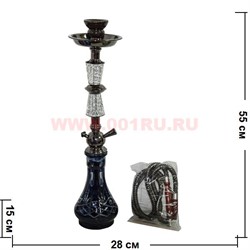 Кальян средний на 1 трубку (F1584) 55 см 12 шт/кор, цвета в ассортименте - фото 83617