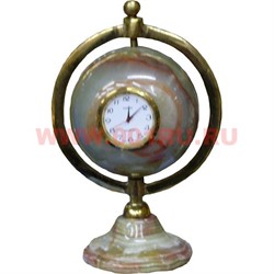 Часы из оникса "Глобус" 3 дюйма - фото 84199