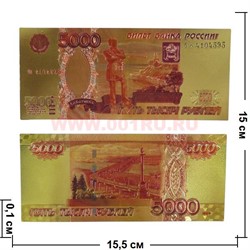 Янтра 5000 рублей двухсторонняя из металлизированного пластика - фото 84546