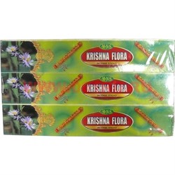 Благовония Manohar Krishna Flora (12упХ30 гр), цена за 12 упаковок - фото 84669