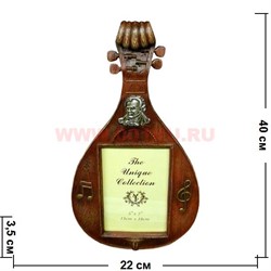 Фоторамка деревянная "Мандолина" (ставится и вешается) - фото 86135