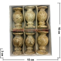 Подсвечники из яшмы 7,5 см (1,5х3 дюйма) 6 шт/уп - фото 88475