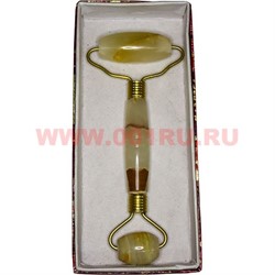 Массажер из оникса двухсторонний 16 см в картонной коробочке - фото 89759