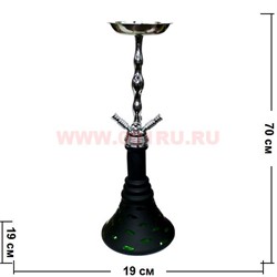 Кальян Magix на 2 трубки «Dragon» 70 см (цвет черный) - фото 90733