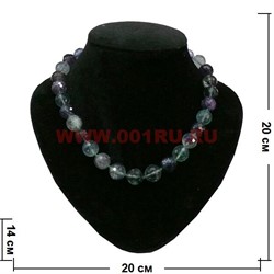 Бусы из граненного флюорита 14 мм - фото 91459