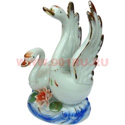 Два лебедя с подвесками 19см из фарфора - фото 93702