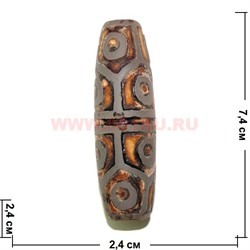 Бусина Дзи "12 глаз" 7,4 см - фото 94253