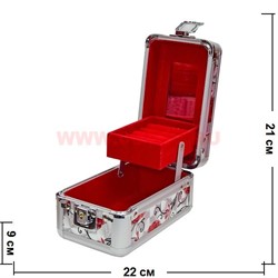 Шкатулка-автомат (103) 9х15 см для украшений, косметики - фото 96493