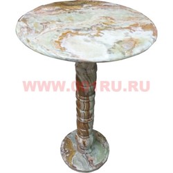 Столик из оникса 58 см (h-58 см, d-45 см) 18х18 дюймов столешница - фото 96536