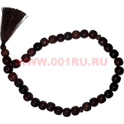 Четки из обсидиана 33 бусины коричневый цвет (Армения) - фото 96580