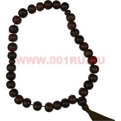 Четки из обсидиана 33 бусины коричневый цвет (Армения) - фото 96581