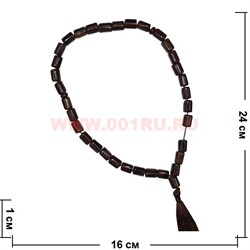 Четки из обсидиана (бочонки) 33 бусины (Армения) - фото 96590