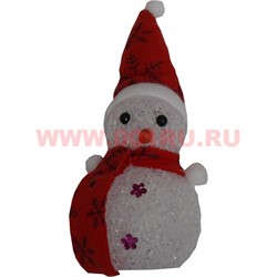 Снеговик светящийся (920) в колпаке 20 см (высота с колпаком) - фото 97731