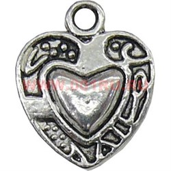 Подвеска "Сердце" 1000 шт раз. 1,5х1,2 см цена за упаковку - фото 99939