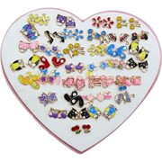 Сережки детские (M-110) цена за упаковку из 36 пар