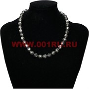 Бусы (металл, циркон) 12 мм имитация пирита