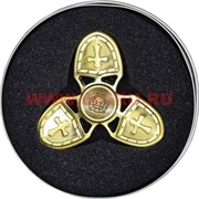 Спиннер fidget антистресс с крестами металлический