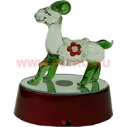 Символ 2015 года Коза стеклянная (1051) с подсветкой