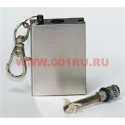 Зажигалка бензиновая «спичка» прямоугольная 20 шт/уп с карабином