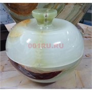 Сахарница из оникса Яблоко большая 5 дюймов