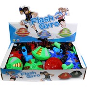 Игрушка юла светящаяся Flash Gyro 12 шт с музыкой