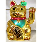 Кот Манеки-неко (KL-147) пластиковый 13 см 144 шт/кор