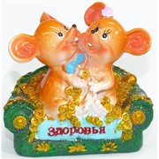 Фигурка из полистоуна (KL-1541) крысы на диване символ 2020 года