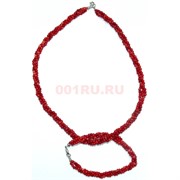 Бусы и браслет круглые из коралла