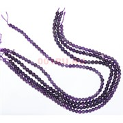 Нитка бусин 4 мм из аметиста 76 бусин