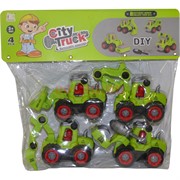 Машинки Тракторы City Truck DIY 4 шт/набор разборные