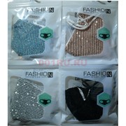Маска защитная Fashion Mask с пайетками (R-005) расцветки в ассортименте