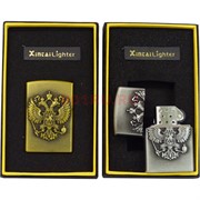 Зажигалка газовая с двухглавым орлом (стилизация под бензиновую)