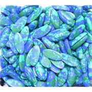 Кабошоны 8x18 челнок из азурита