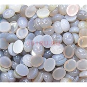 Кабошоны 10x12 овальные из серого агата