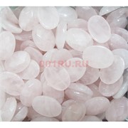 Кабошоны 13x18 граненые из розового кварца