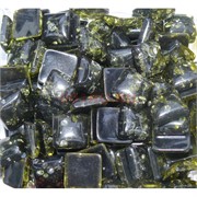 Кабошоны 14x14 квадратные из зеленого янтаря