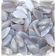 Кабошоны 15x30 капля из серого агата