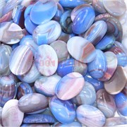 Кабошоны 18x25 овал из розово-голубого цветного агата