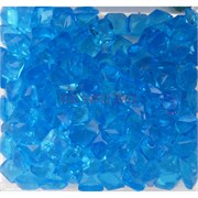 Кабошоны 10x10 квадратные из голубого стекла