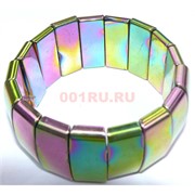 Браслет 2,5x0,2 см из гематита цветного