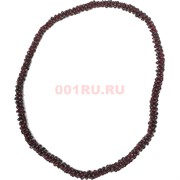 Бусы колье из крошки граната