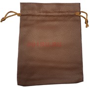 Чехол пакетик из кожзама 12x15 см коричневый 50 шт/упаковка