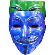 Маска Анонимуса Гая Фокса цветная одноцветная