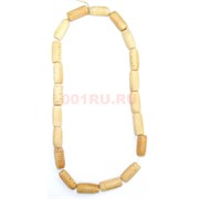 Бусы из кости 2x0,5 см цилиндрические 45 см
